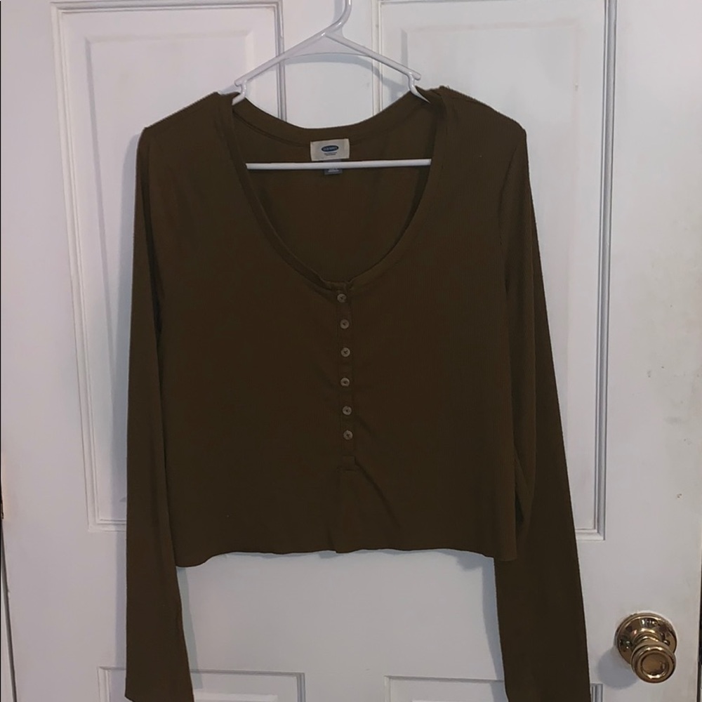 Cropped long sleeve T